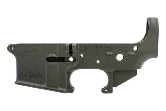 Geissele ar15 stripped lower receiver od green with Mil-Spec dimensions